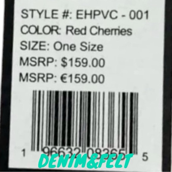 Ed Hardy Red Cherries Clear PVD Tote Bag | Red | NEW/NWT!!!🍒🍒🍒 - Picture 8 of 8